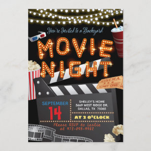 Movie Night-inbjudan Inbjudningar