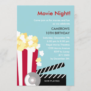 Movie Night Party-inbjudan Inbjudningar