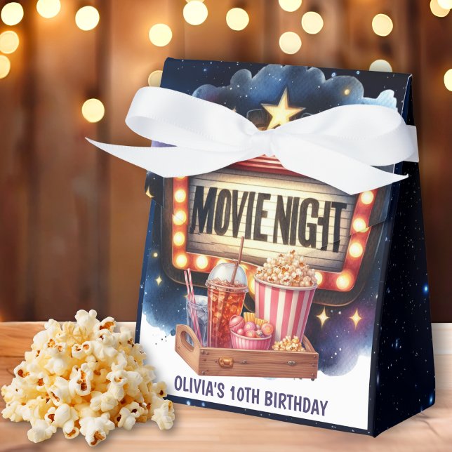 Movie Night Popcorn Barns födelsedag Presentaskar (Skapare uppladdad)
