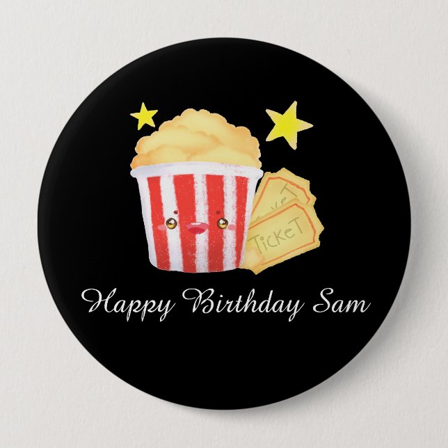 Movie Night Popcorn och Biljett Knapp (Framsida)