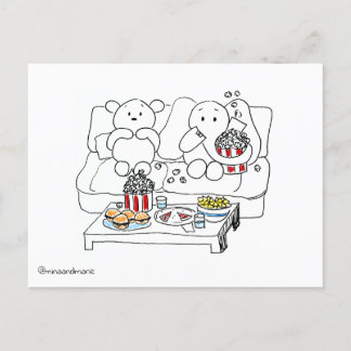 Movie Night Postcard Vykort