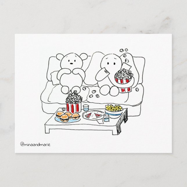 Movie Night Postcard Vykort (Framsida)