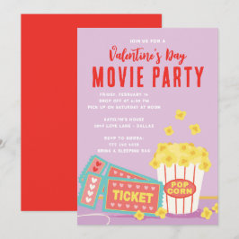 Movie Party-inbjudan för Valentines day Inbjudningar