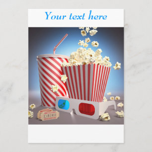 Movie popcorn-inbjudningar inbjudningar