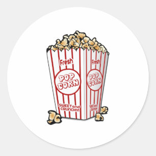 Movie Popcorn Runt Klistermärke