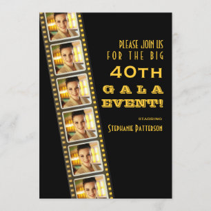 Movie Premiere Celebrity 40:e födelsedagsfotogalan Inbjudningar