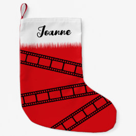Movie Reel Mönster Liten Julstrumpa