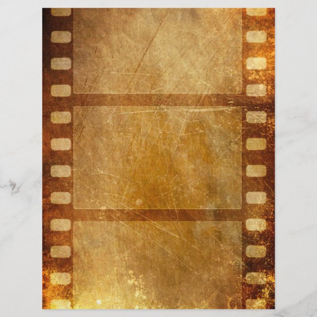 MOVIE REEL OLD-FASHIONED GRUNGE GULD BACKGROUND DI REKLAMBLAD (Framsidan)