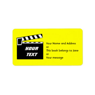 Movie Slate Clapperboard Adressetikett