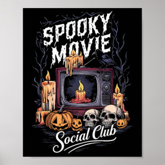 Movie Social Klubb Vintage Tv Halloween Horror Art Poster