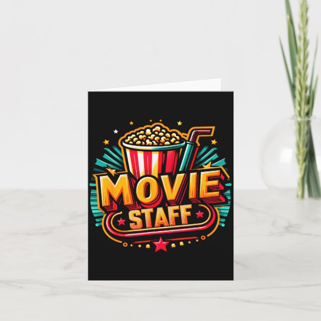 Movie Staff Party Night Behind The Scene Awesomene Kort (Framsida)