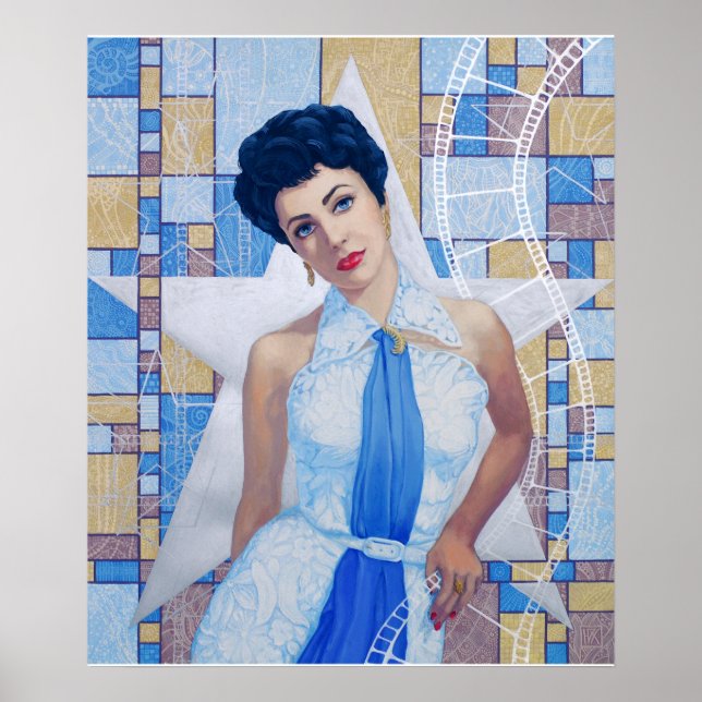 Movie Star Actress Old Hollywood bra art porträtt Poster (Framsidan)