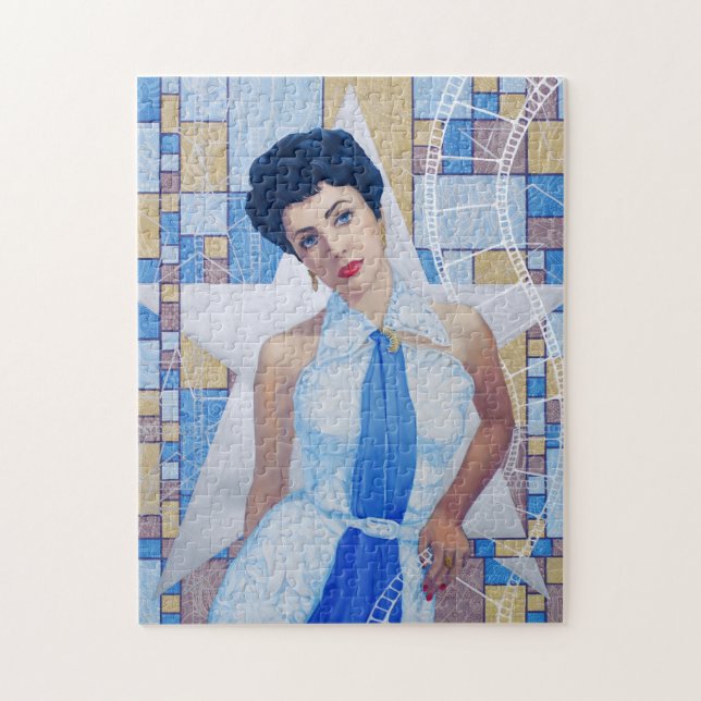 Movie Star Actress Old Hollywood bra art porträtt Pussel (Vertikal)