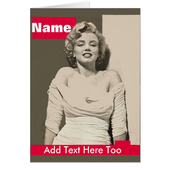 Movie Star Ansikte Hälsningskort (Framsidan)