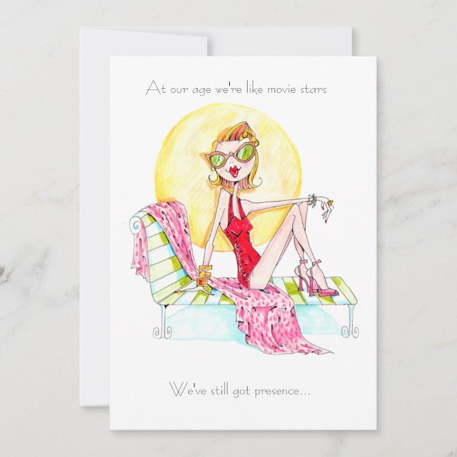 Movie Star Birthday inbjudan för en fantastisk vän (Framsida)