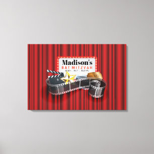 MOVIE STAR Fladdermus Pub Mitzvah Logga in MINNE B Canvastryck