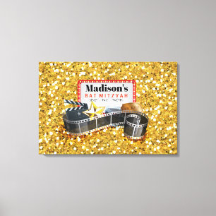 MOVIE STAR Fladdermus Pub Mitzvah Logga in MINNE B Canvastryck