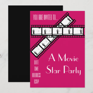 Movie Star Hollywood klär upp party Inbjudningar