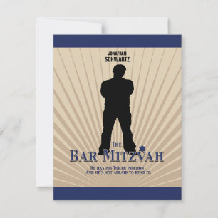 Movie Star Pub Mitzvah OSA Reply Tan Navy Blue Kort