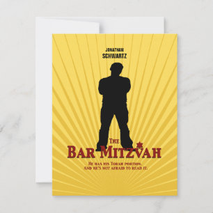 Movie Star Pub Mitzvah Reply OSA Gult Blue Kort