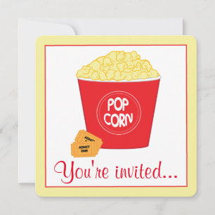 Movie Theater Birthday Inbjudningar