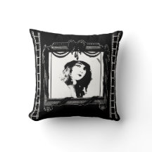Movie Theater Dekorativ kudde i Black and White