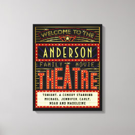 Movie Theater Marquee Home Cinema | Anpassat namn Canvastryck