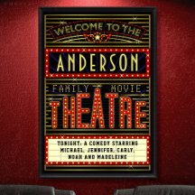 Movie Theater Marquee Home Cinema | Namn 24 x 36