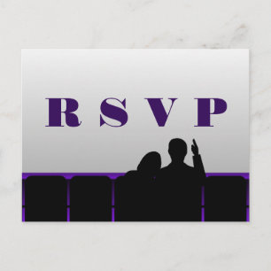 Movie Theater OSA Postcard, Lila Inbjudan Vykort