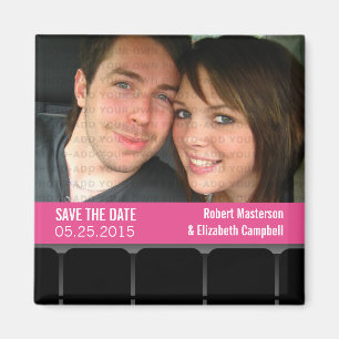 Movie Theater Photo Spara datum magneter, Magenta Magnet