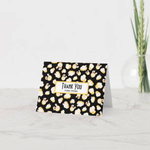 Movie Theater Popcorn Mönster Birthday Tack Kort