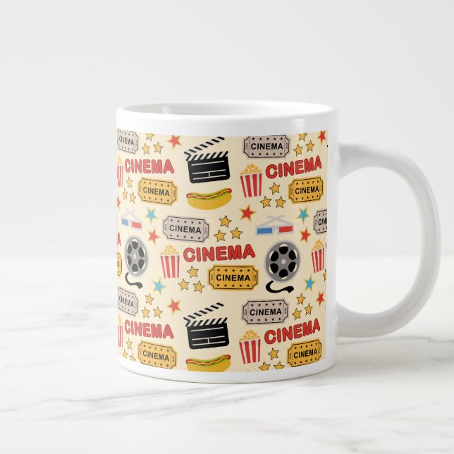 Movie Theater Roligt Mönster Jumbo Mugg (Höger)