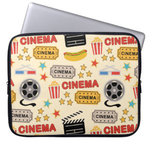 Movie Theater Roligt Mönster Laptop Fodral