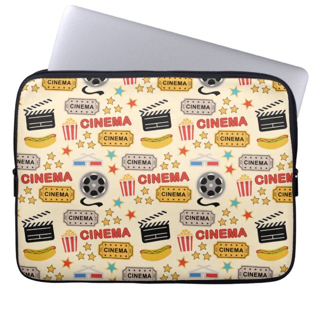 Movie Theater Roligt Mönster Laptop Fodral (Framsidan)