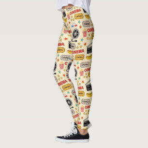 Movie Theater Roligt Mönster Leggings
