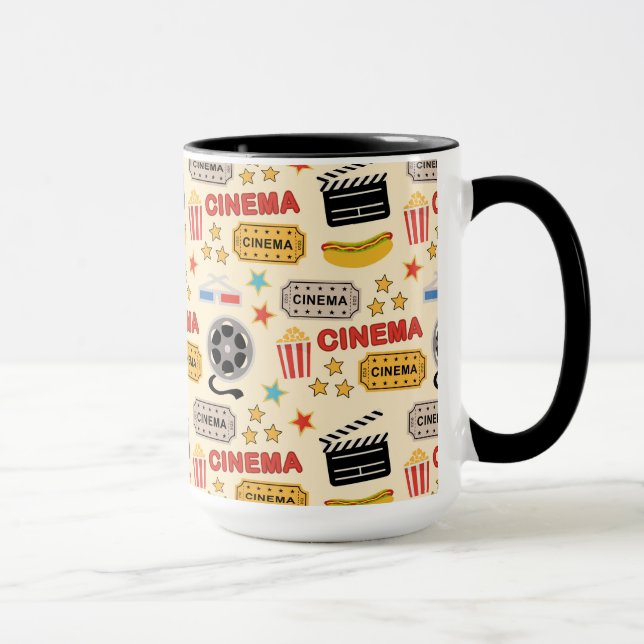 Movie Theater Roligt Mönster Mugg (Höger)