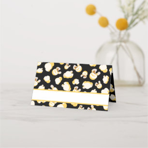 Movie Theater Theme Birthday Popcorn Mönster Placeringskort