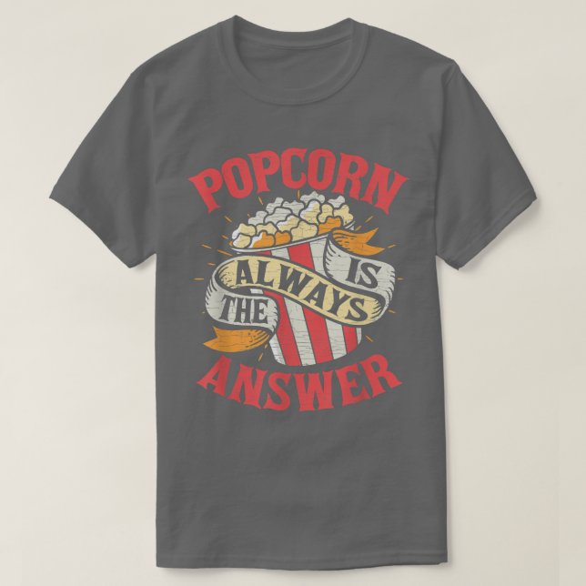Movie Watching Night Popcorn Älskare T Shirt (Design framsida)