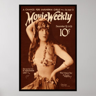 Movie Weekly med Gilda Grått Poster