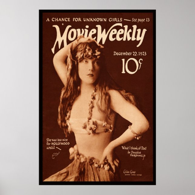 Movie Weekly med Gilda Grått Poster (Framsidan)