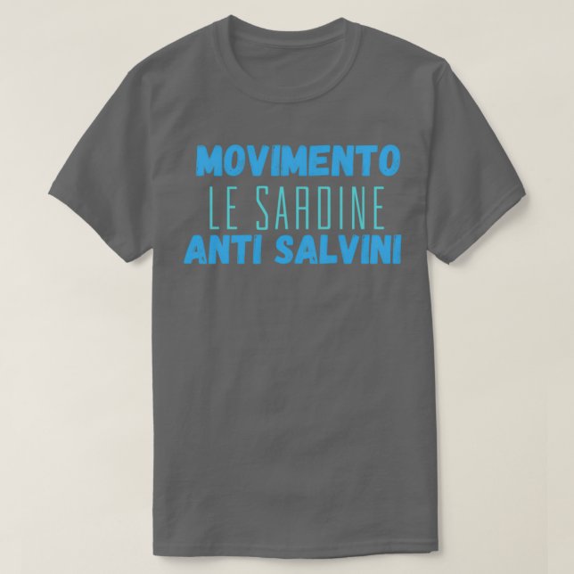 Movimento Le Sardine Anti-Salvini  T Shirt (Design framsida)