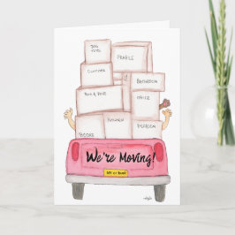 Moving on Down the Road - change of address Helgkort