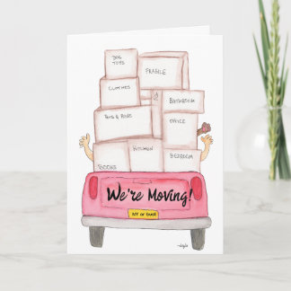 Moving on Down the Road - change of address Helgkort