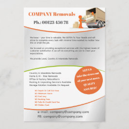 Moving/ Removals Service Flyer Template Inbjudningar