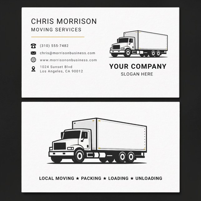 Moving Services Truck  Visitkort (Skapare uppladdad)