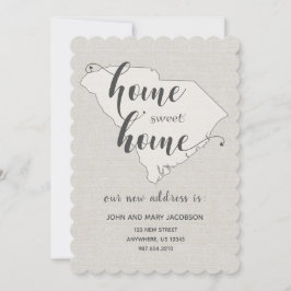 Moving to S Carolina New Address Home Sweet Home Inbjudningar