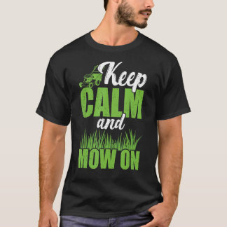 Mow on Gräsmatta Mows Landscaping Mower Farm Garde T Shirt
