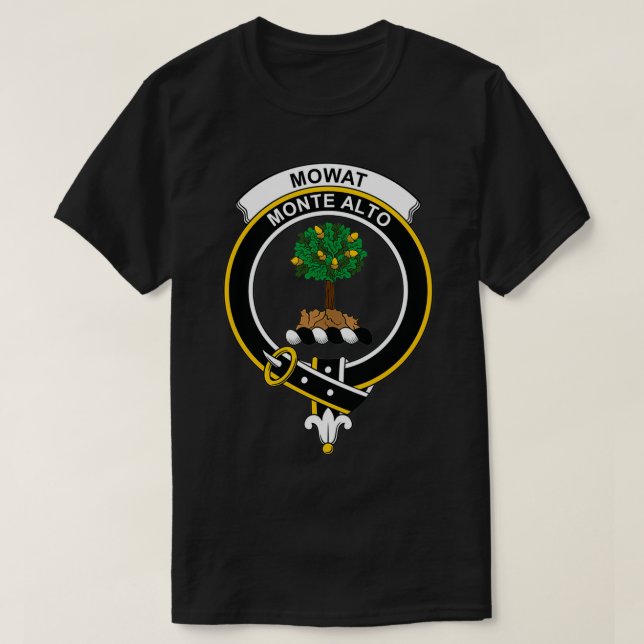 Mowat Vapensköld Tartan Klan Scottish Klan T Shirt (Design framsida)