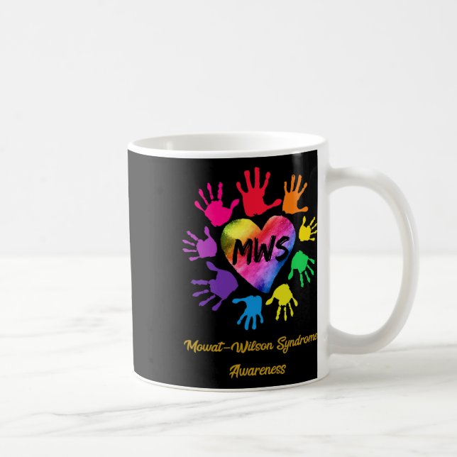 Mowat Wilson Syndrome Awareness Händer Gift Kaffemugg (Höger)