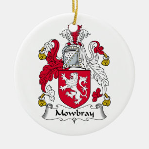 Mowbray familjvapensköld julgransprydnad keramik